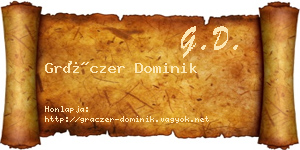 Gráczer Dominik névjegykártya